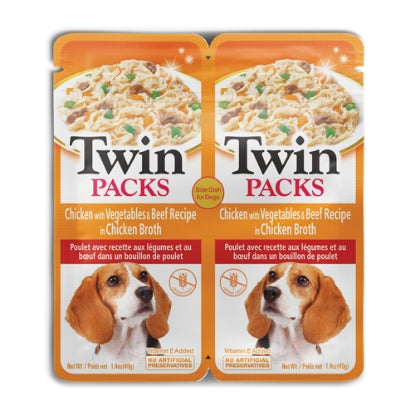 TWIN PACKS Chicken with Vegetables & Beef Recipe in Chicken Broth INABA