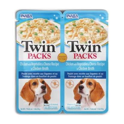 TWIN PACKS Chicken with Vegetables & Cheese Recipe in Chicken Broth INABA