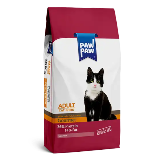 Pawpaw 1kg adult mix for adult cats with chicken, fish and meat flavour