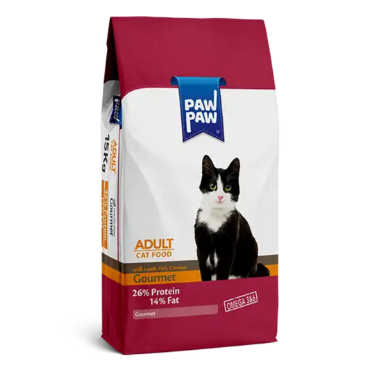 Pawpaw 1kg adult mix for adult cats with chicken, fish and meat flavour