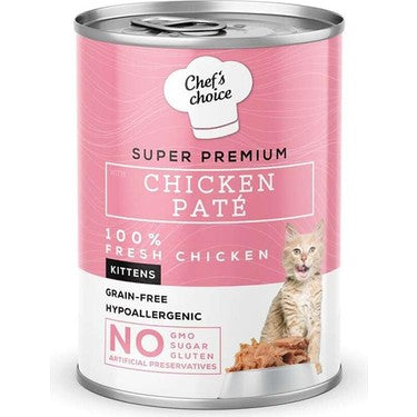 Chef’s choice pate 400g chicken kitten معلب مطحون بنكهة الدجاج للقطط الصغيرة