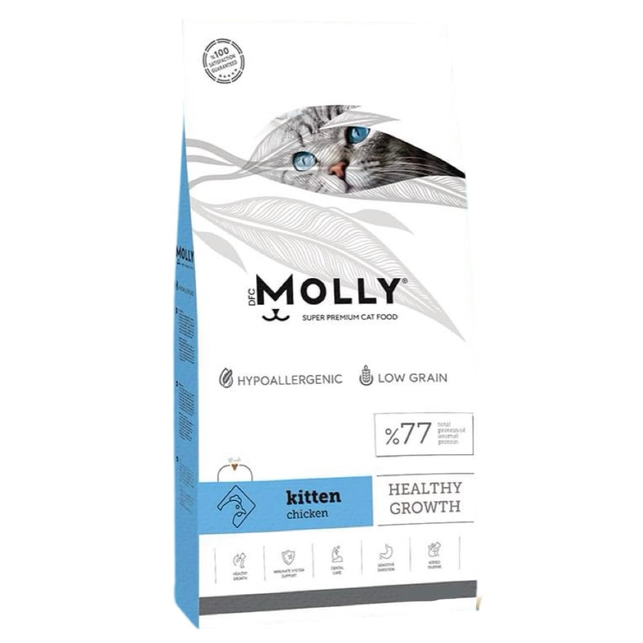 Molly 2kg kitten healthy growth for kittens with chicken flavour