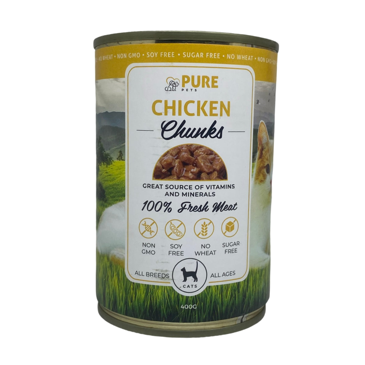 Purepet gravy chunks 400g chicken معلب قطع بالمرق نكهة الدجاج