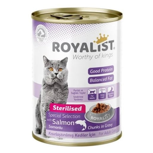 Royalist gravy chunks 400g salmon canned chunks in gravy with salmon flavour