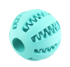 Rubber ball toy with the possibility of placing treats inside it