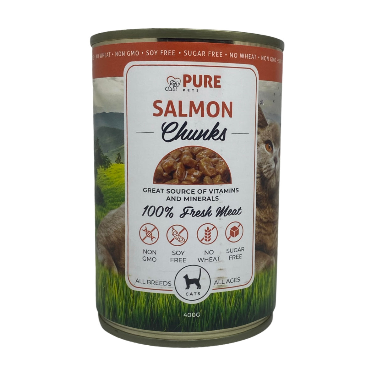 Purepet gravy chunks 400g salmon canned chunks in gravy salmon flavour