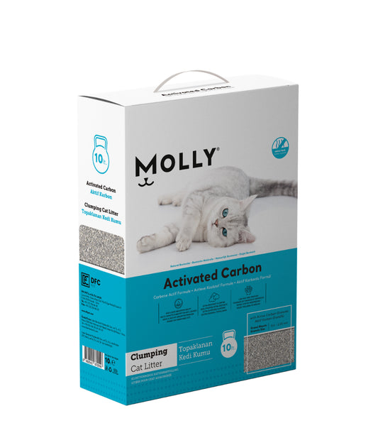 Molly litter 10L رمل قطط بالكربون