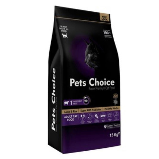 Pets choice 1.5 kg lamb adult for adult cats with meat flavour