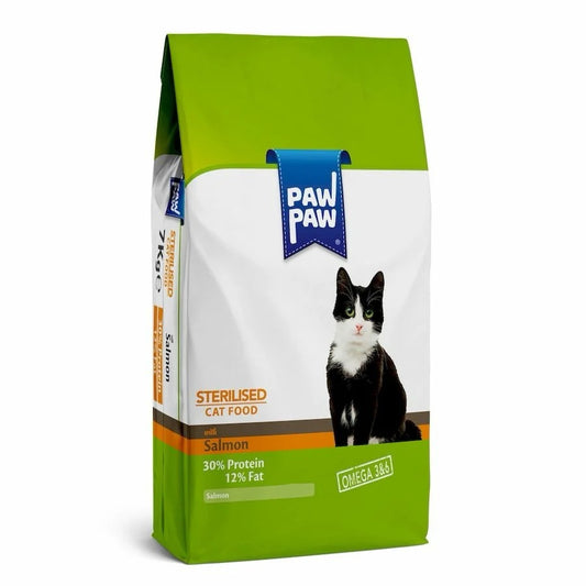 Pawpaw 1kg sterillised salmon for sterilised cats with salmon flavour