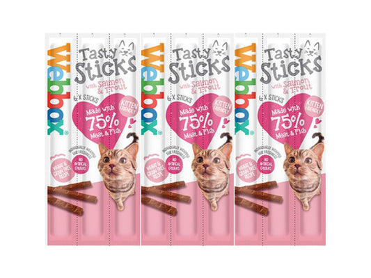 Webbox Tasty Sticks with Salmon & Trout 6 sticks