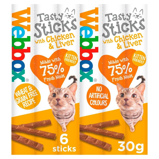 Webbox Tasty Sticks with chicken& liver 6 sticks