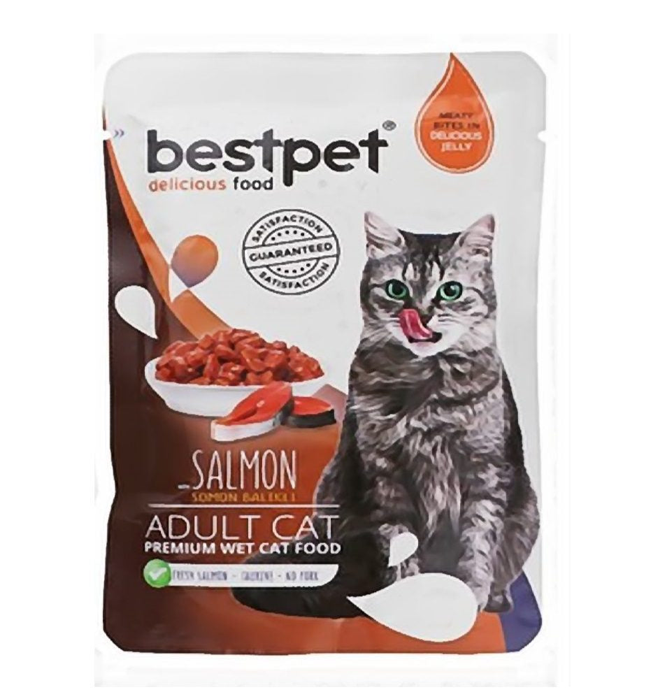 Bestpet pouch 85g salmon مغلف بنكهة السالمون