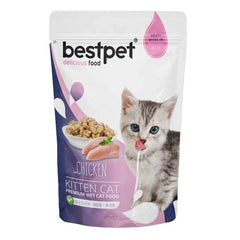 Bestpet pouch 85g chicken kitten مغلف بنكهة الدجاج للقطط الصغيرة