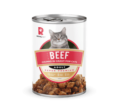 Royalpet gravy chunks 400g beef canned chunks in gravy with beef flavour