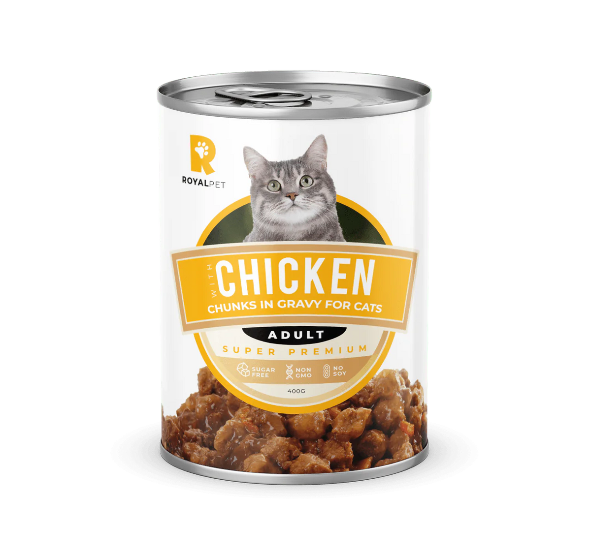 Royalpet gravy chunks 400g chicken canned chunks in gravy with chicken flavour