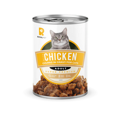 Royalpet gravy chunks 400g chicken canned chunks in gravy with chicken flavour