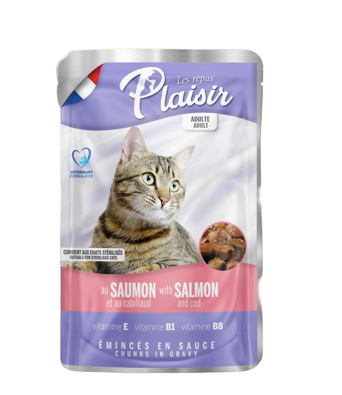 Plaisir pouch 100g salmon مغلف بنكهة السالمون