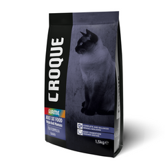 Croque 1.5kg adult mix for adult cats with chicken, meat and fish flavour