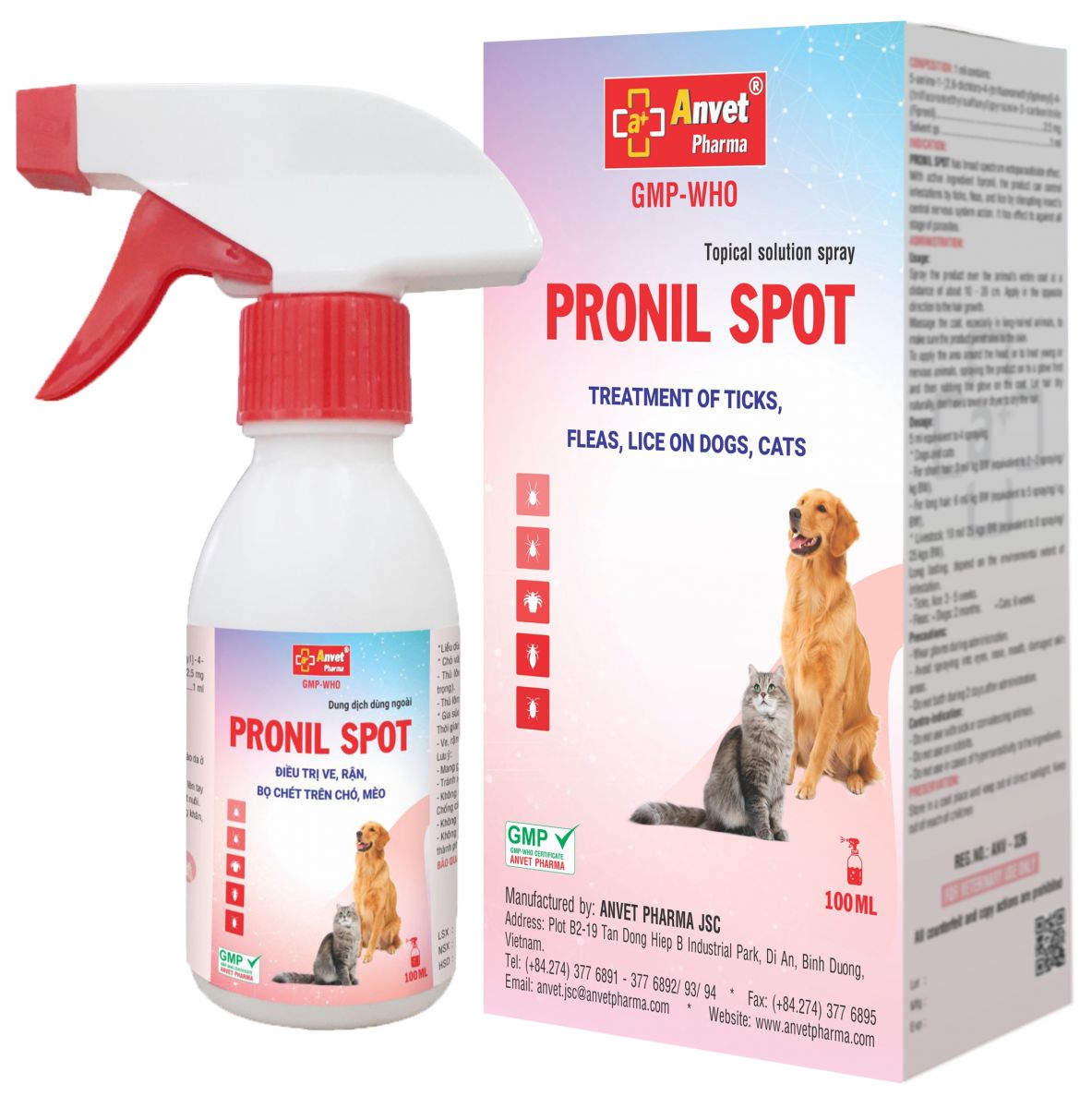 Spray for treating insects and fleas