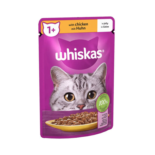 whiskas 100g mixed flavour sachet